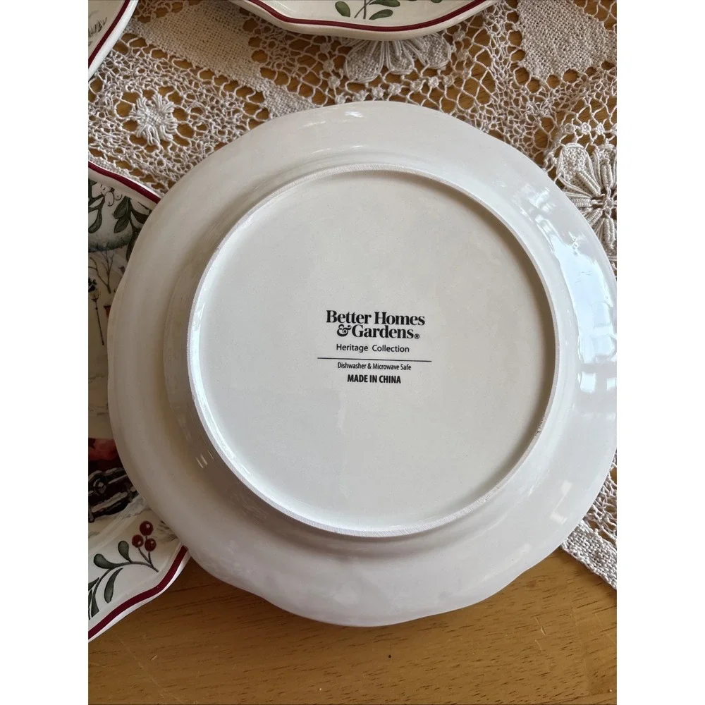 BHG Heritage Winter Forest Salad Plates | 8.75 in | Set of 6 Read Discription